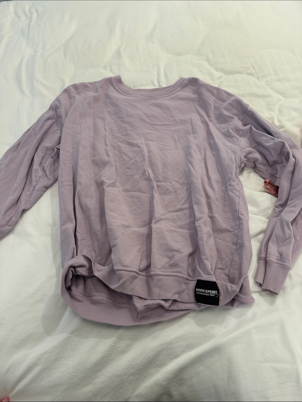Lavender Long Sleeve Crew Sweatshirt